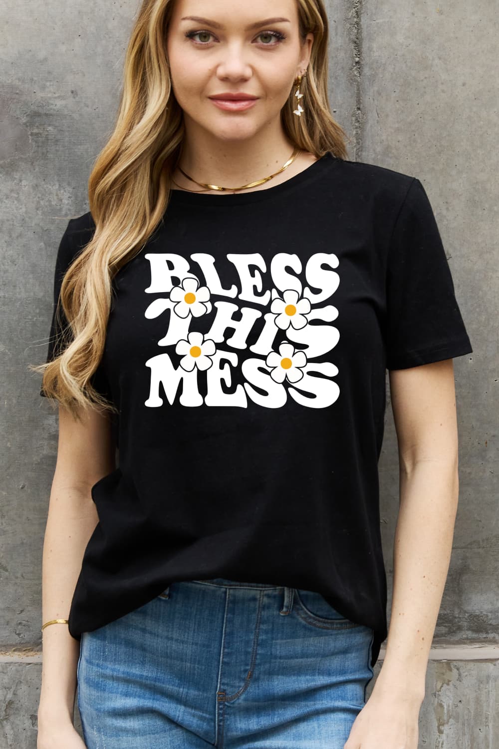 Love Full Size Bless This Mess Graphic Cotton Tee