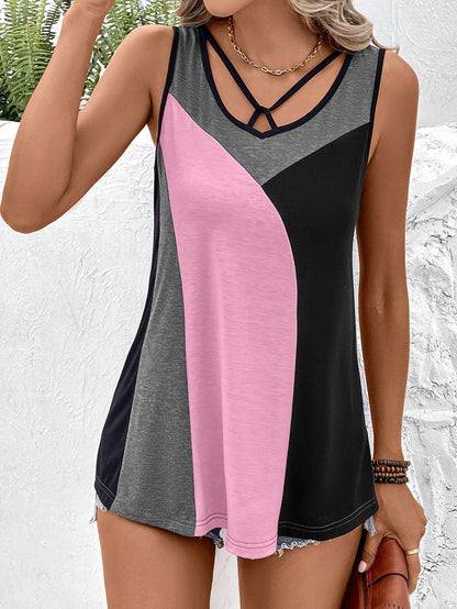 Pastel Color Block Tank Top