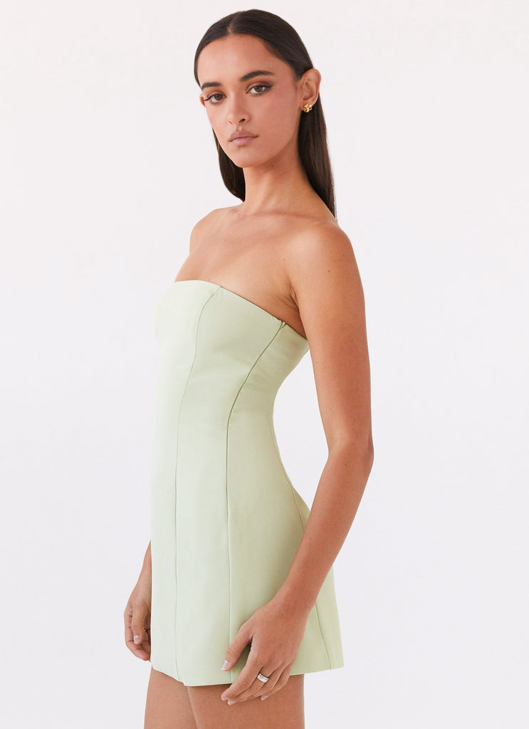Peppermayo Exclusive - Ayanna Strapless Mini Dress - Green Zest