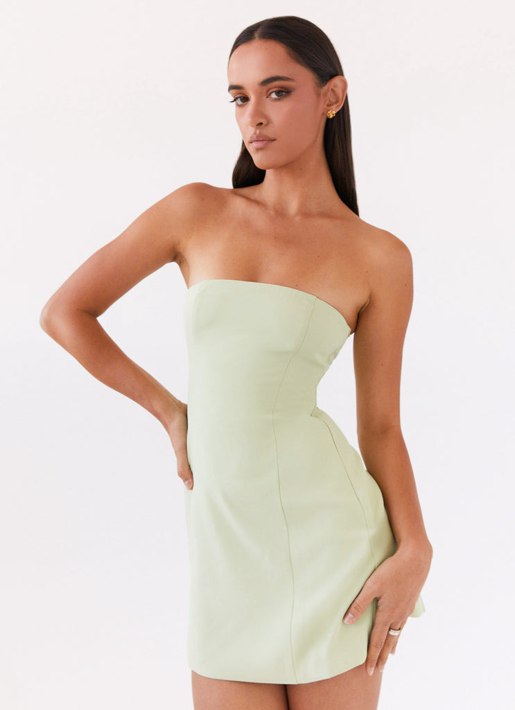 Peppermayo Exclusive - Ayanna Strapless Mini Dress - Green Zest