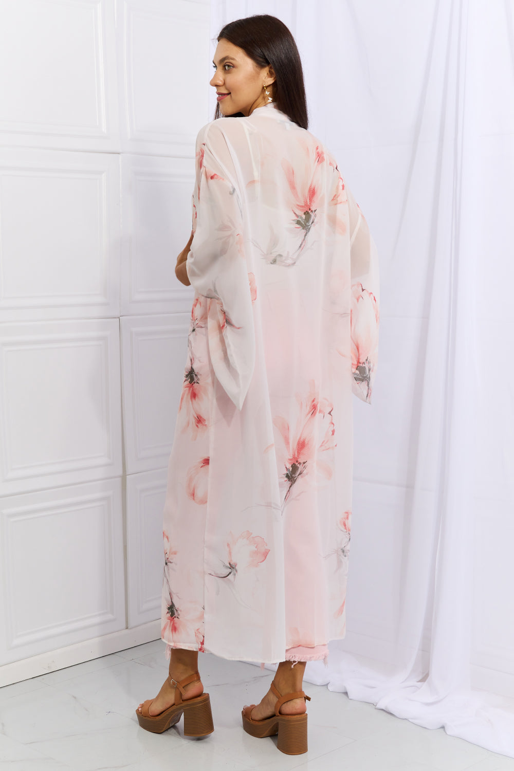 Pick Me Floral Chiffon Kimono Cardigan for Women