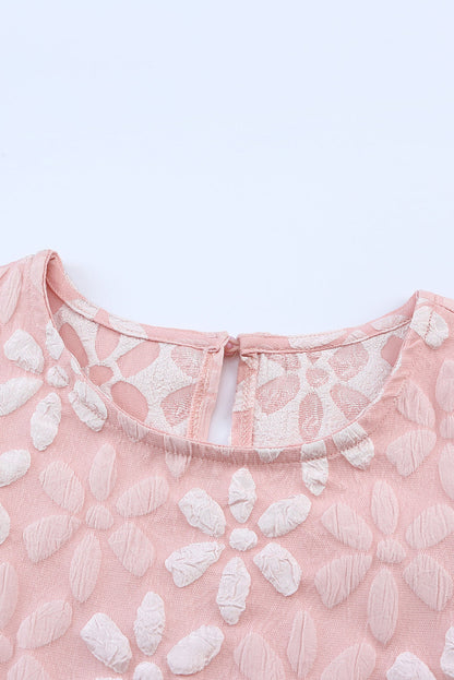 Round Neck Puff Sleeve Blouse