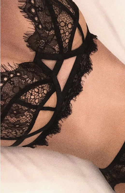 Sexy Lace Cutout Lingerie Set