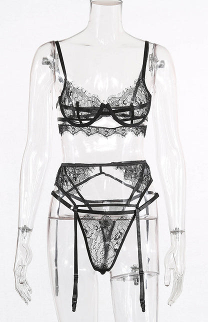 Sexy Lace Cutout Lingerie Set