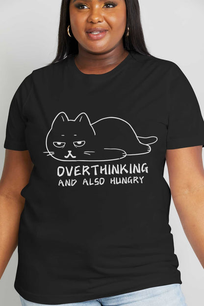 Sleek Black Cat Tee for Women