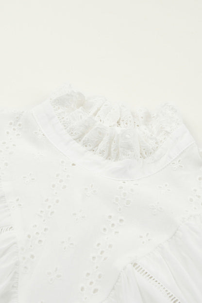 Spliced Lace Flounce Top