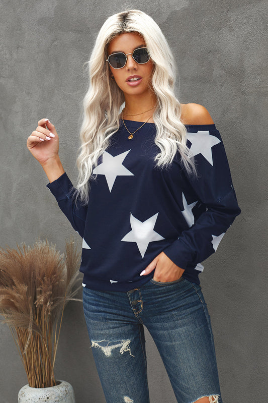 Starry Long Sleeve Sweatshirt Navy