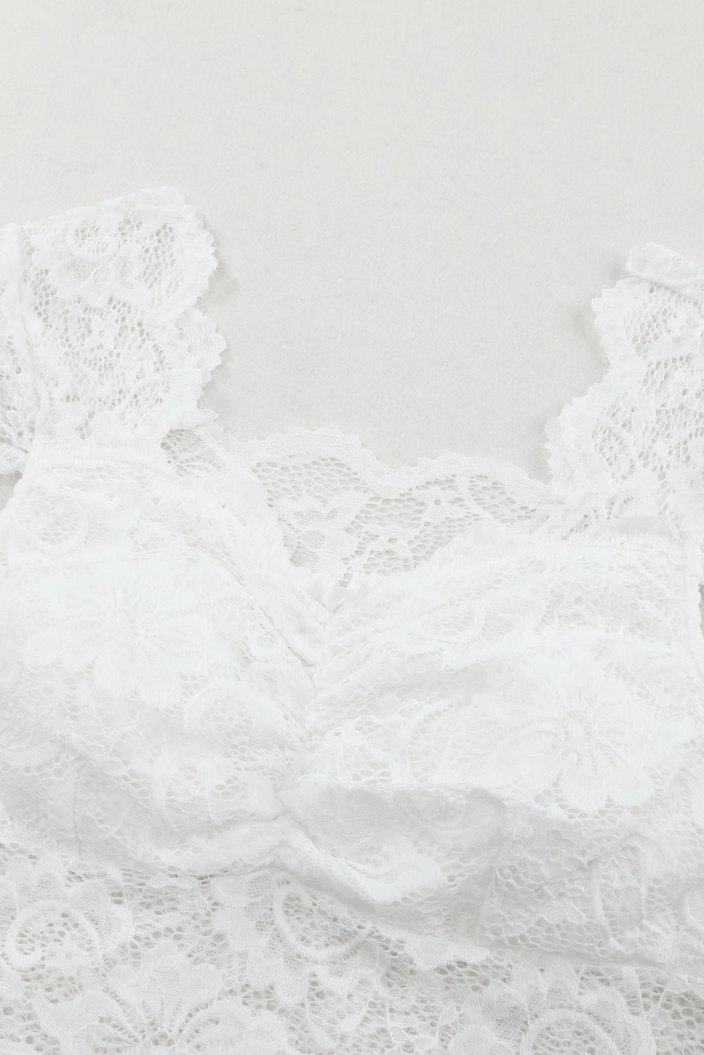 Sweetheart Neck Ruched Lace Bodysuit