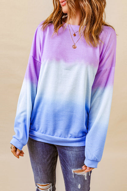 Tie-Dye Drop Shoulder Sweatshirt Multicolor