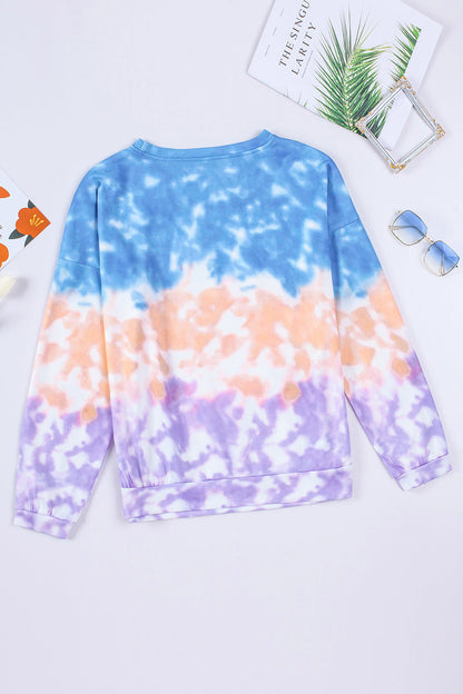 Tie-Dye Drop Shoulder Sweatshirt