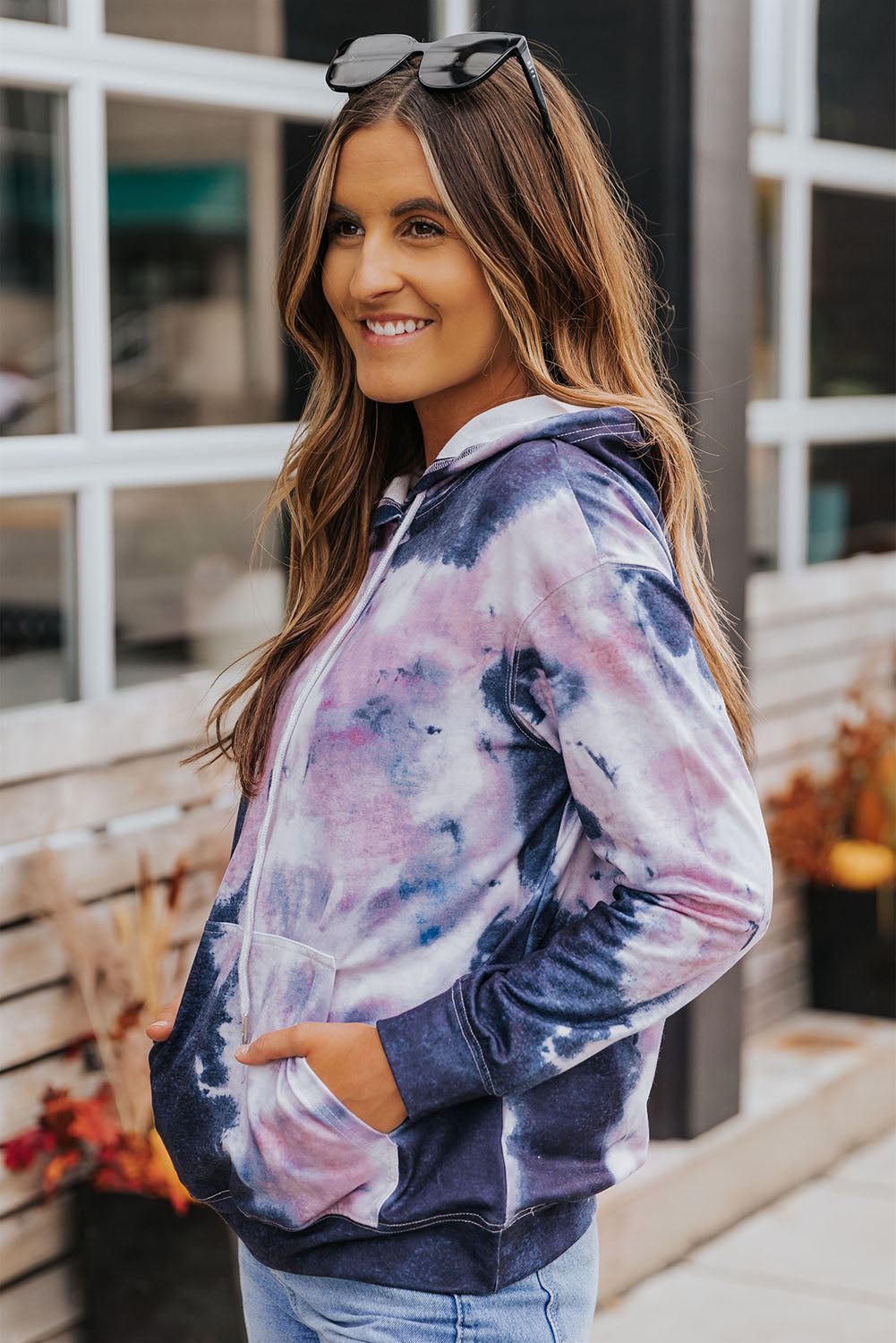 Tie-Dye Oversized Dropped Shoulder Hoodie