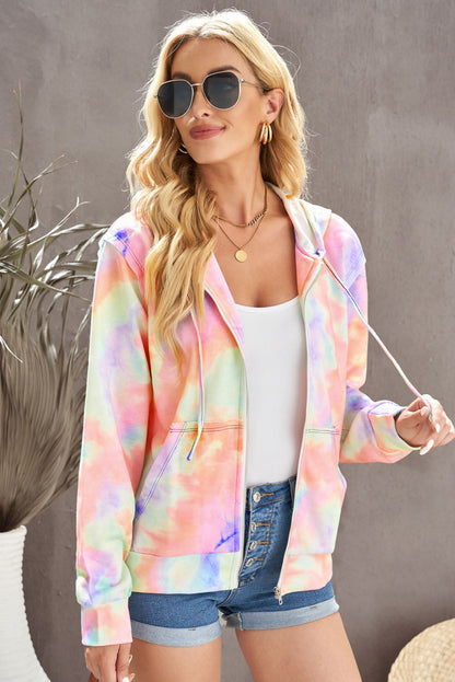 Tie-Dye Zip Up Jacket