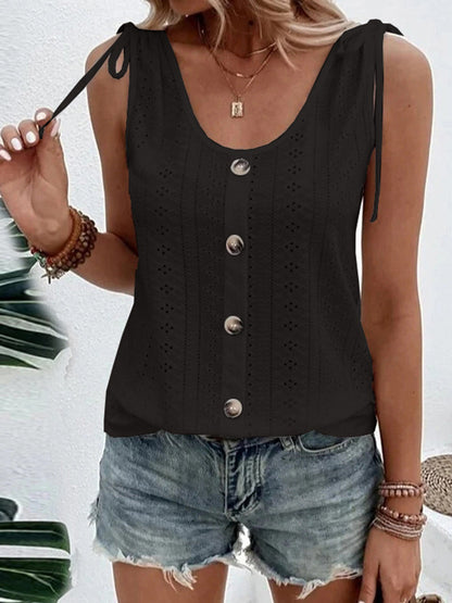 Versatile Full-Size Scoop Neck Tank Top