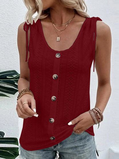 Versatile Full-Size Scoop Neck Tank Top