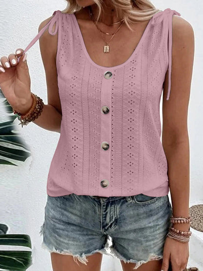 Versatile Full-Size Scoop Neck Tank Top