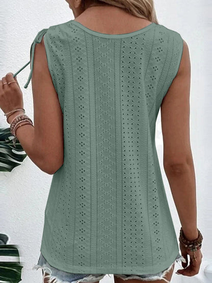 Versatile Full-Size Scoop Neck Tank Top