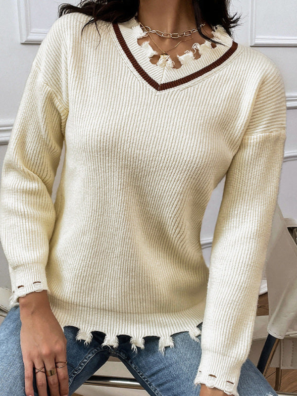 Women's Casual Pullover Loose Knit Sweater