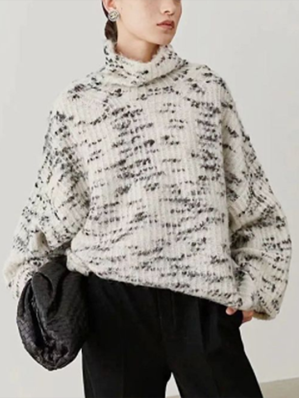 Women's Casual Wool Turtleneck Knit Sweater