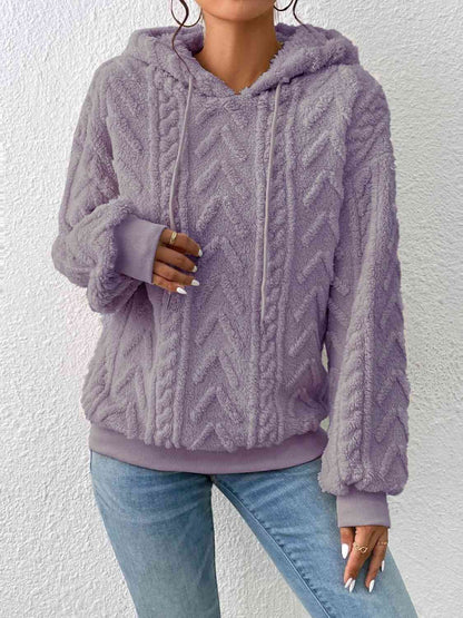 Women's Drawstring Hoodie Lilac