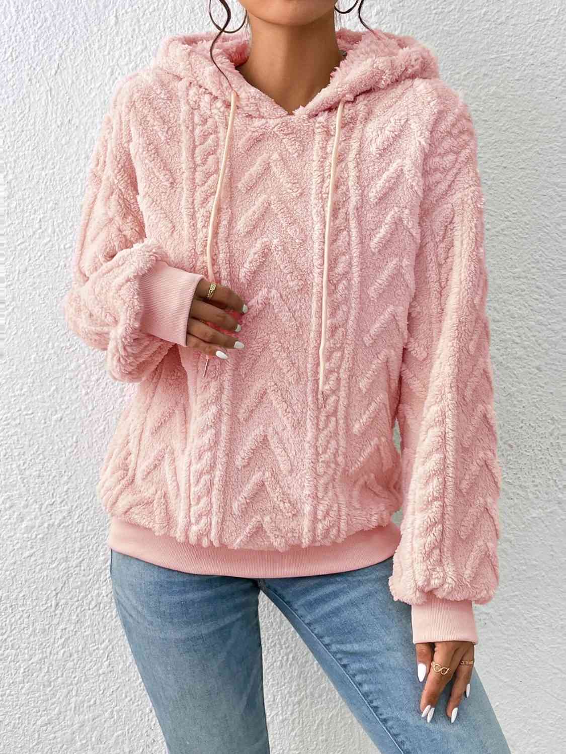 Women's Drawstring Hoodie Peach