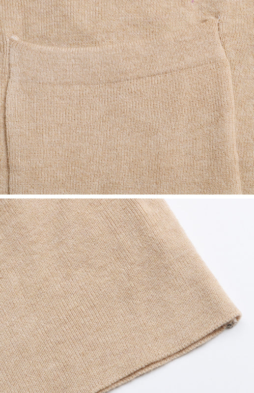 Women's Fashion Contrast Sweater Cardigan Khaki