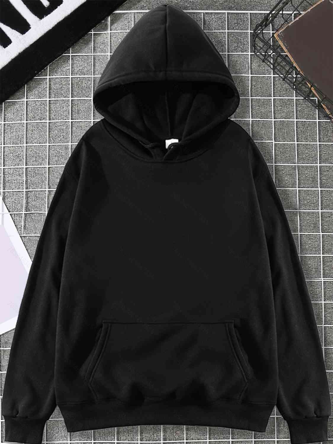 Women's Graphic Back Drawstring Hoodie with Pocket