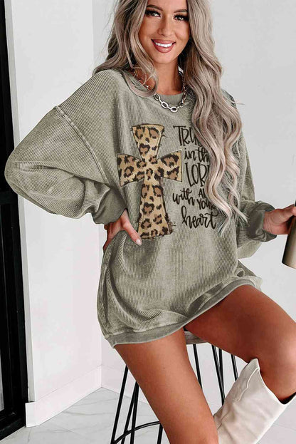 Women's Graphic Dropped Shoulder Sweatshirt