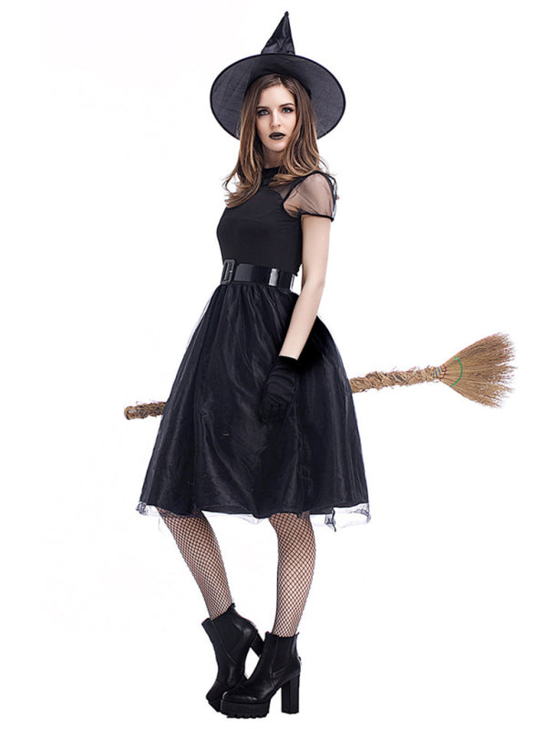 Women's Halloween Black Witch Costume Black