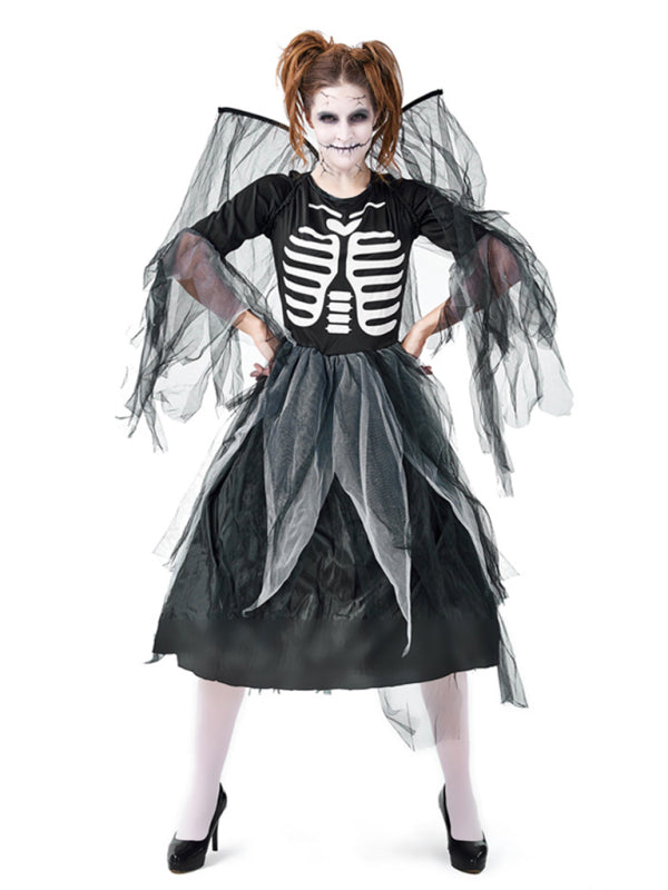 Women's Halloween Skeleton Fallen Angel Costume
