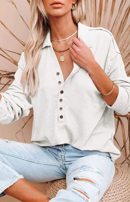 Women's Long Sleeve Button-Down Top