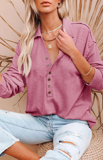 Women's Long Sleeve Button-Down Top