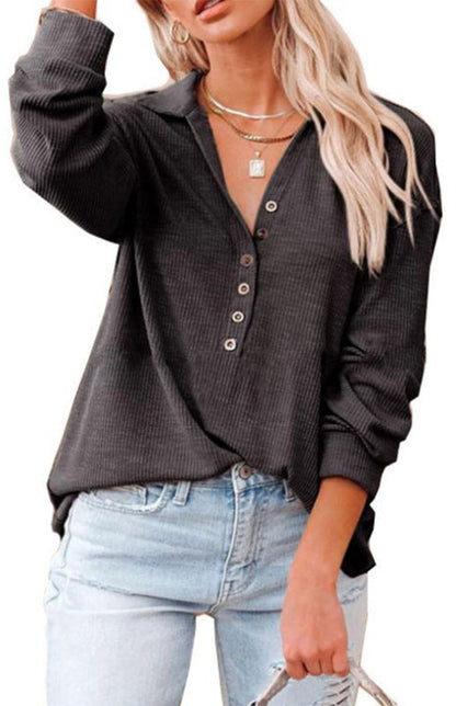 Women's Long Sleeve Button-Down Top