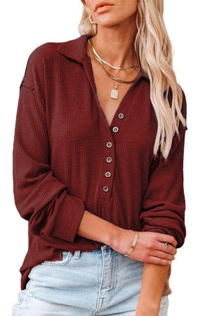 Women's Long Sleeve Button-Down Top