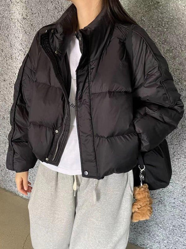 Women's New Fashionable Warm Bread Jackets Black FREESIZE