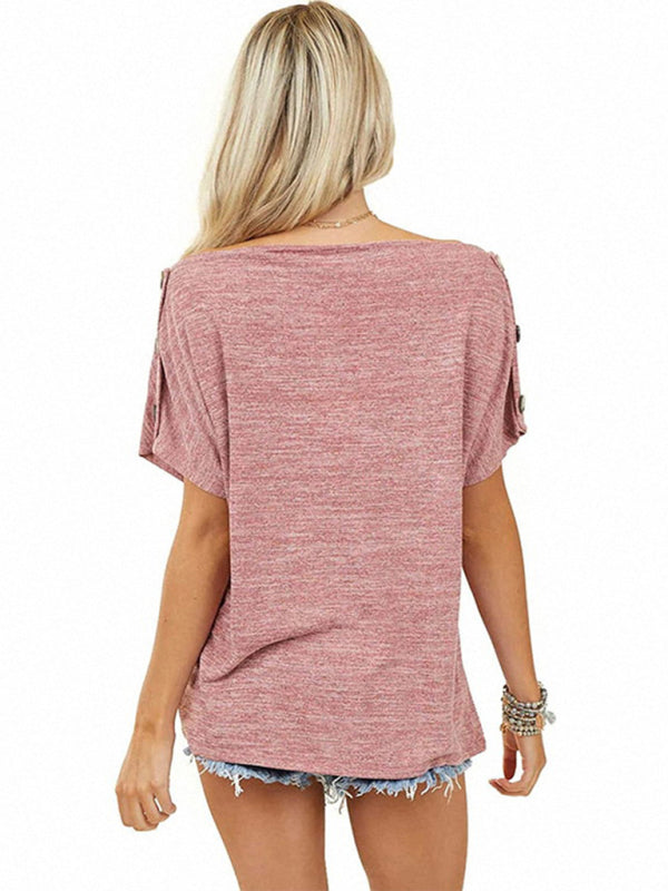 Women's Off-the-Shoulder Button-Down Top