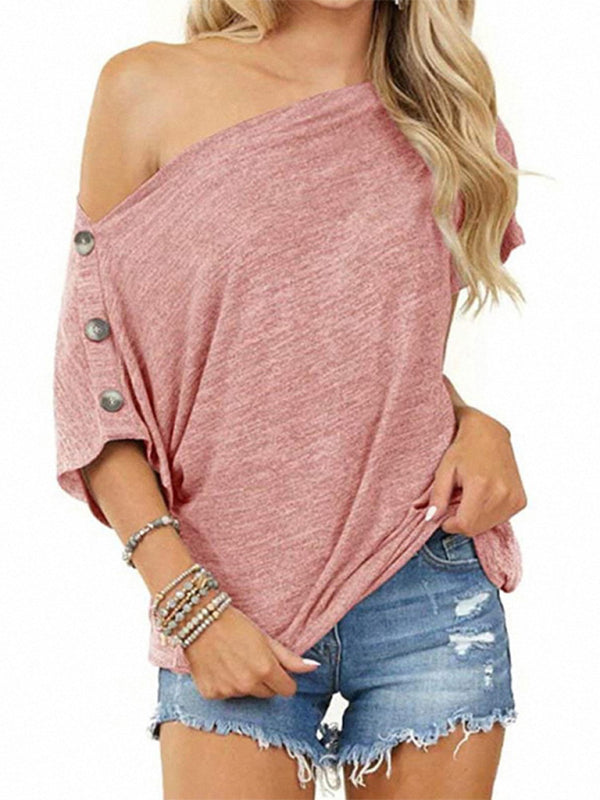 Women's Off-the-Shoulder Button-Down Top