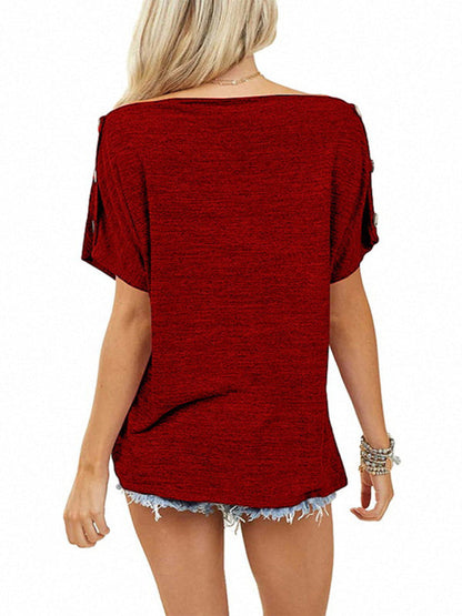 Women's Off-the-Shoulder Button-Down Top