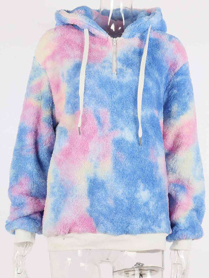 Women's Printed Drawstring Long Sleeve Hoodie