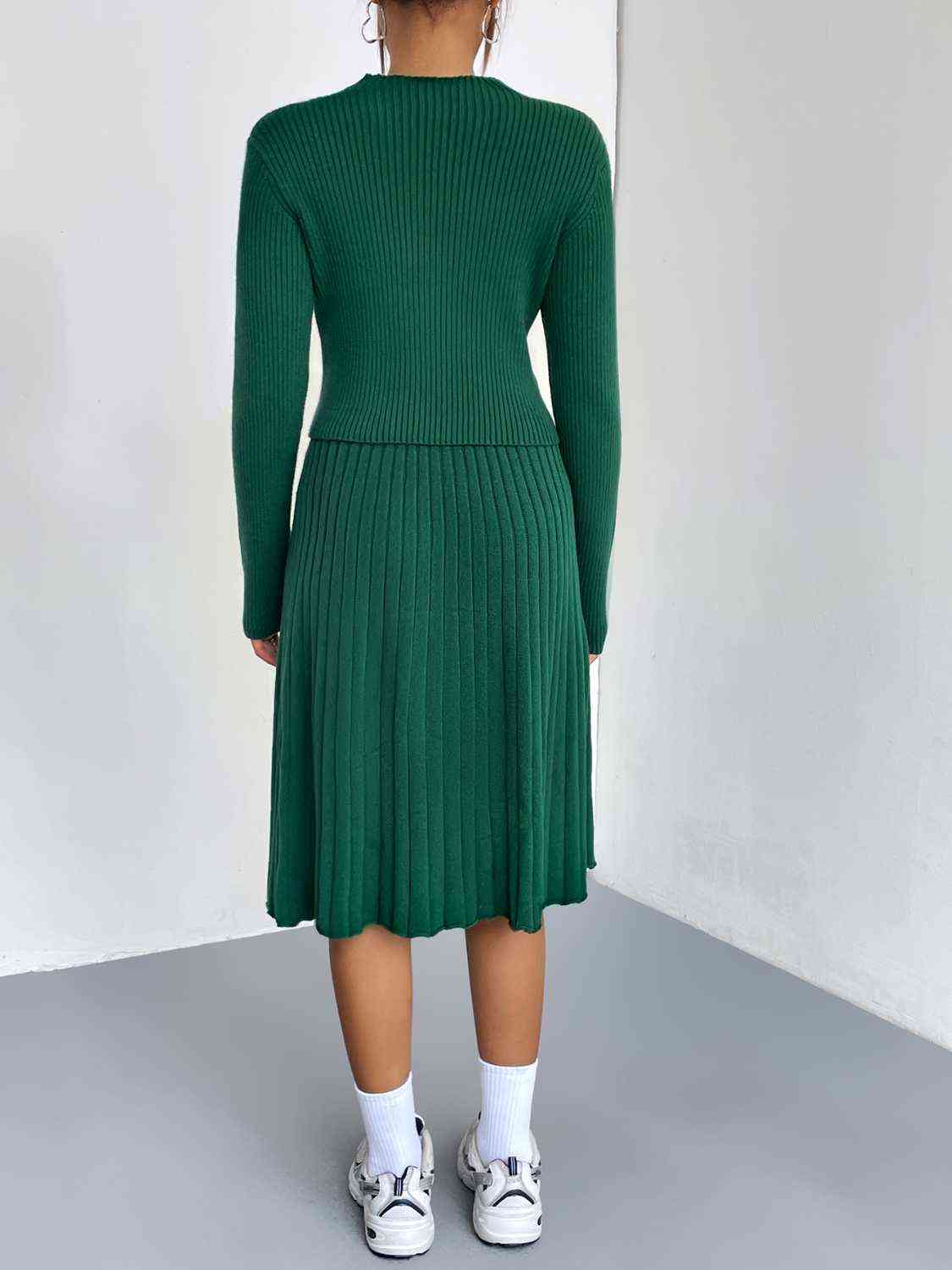 Women's Rib-Knit Sweater and Skirt Set