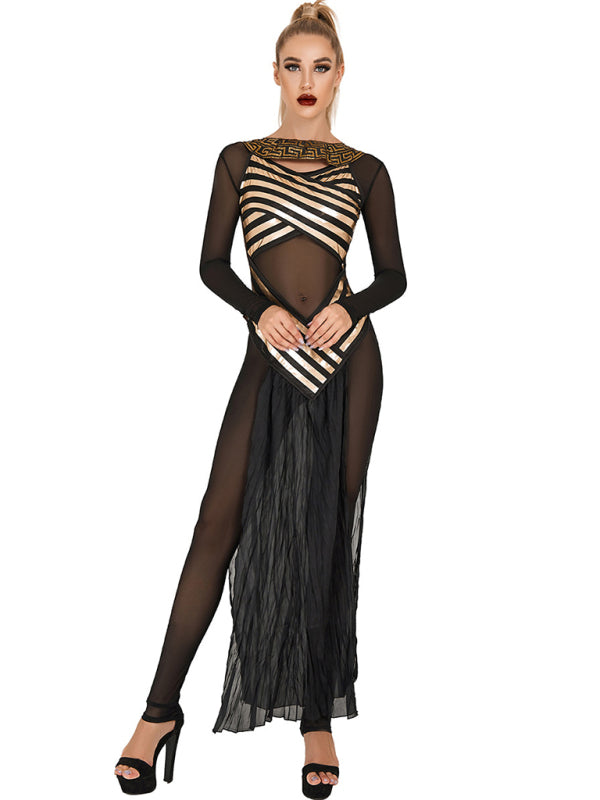 Women's Sexy Halloween Greek Goddess Cleopatra Costume Black