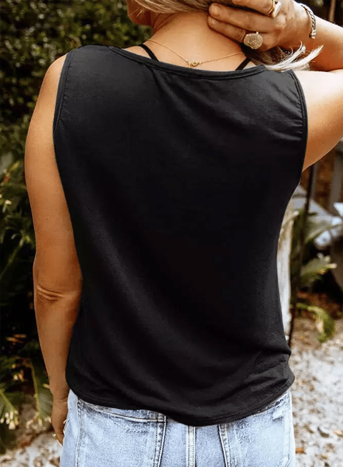 Women's Star and Stripe Notched Neck Tank