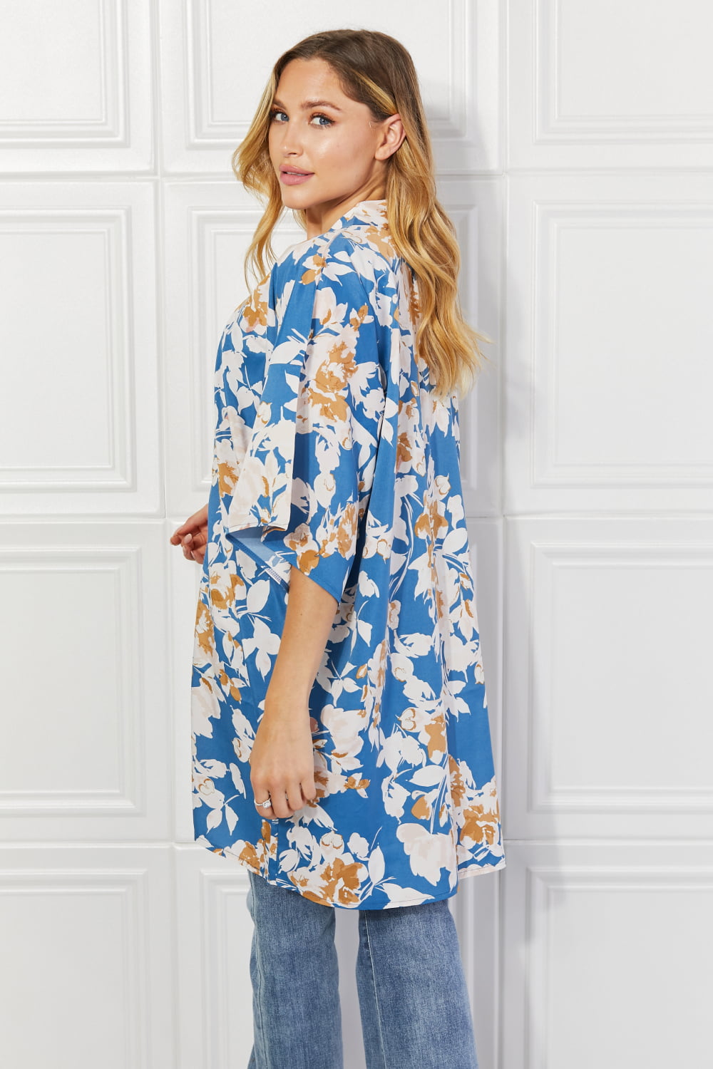 Women's Time to Grow Floral Kimono in Chambray