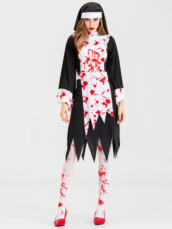 Women's Vampire Zombie Nun Halloween Costume