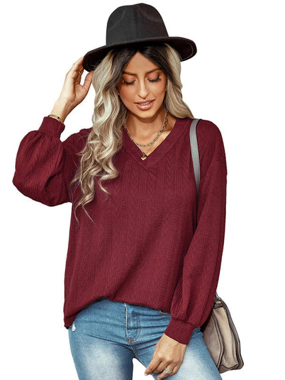 Women's fashion jacquard sweater top