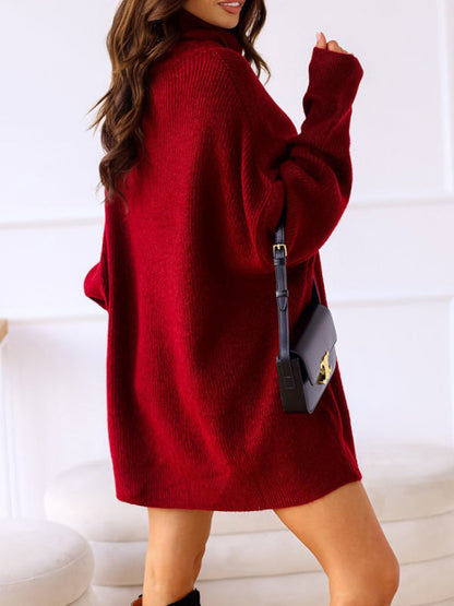 Women's turtleneck loose warm sweater