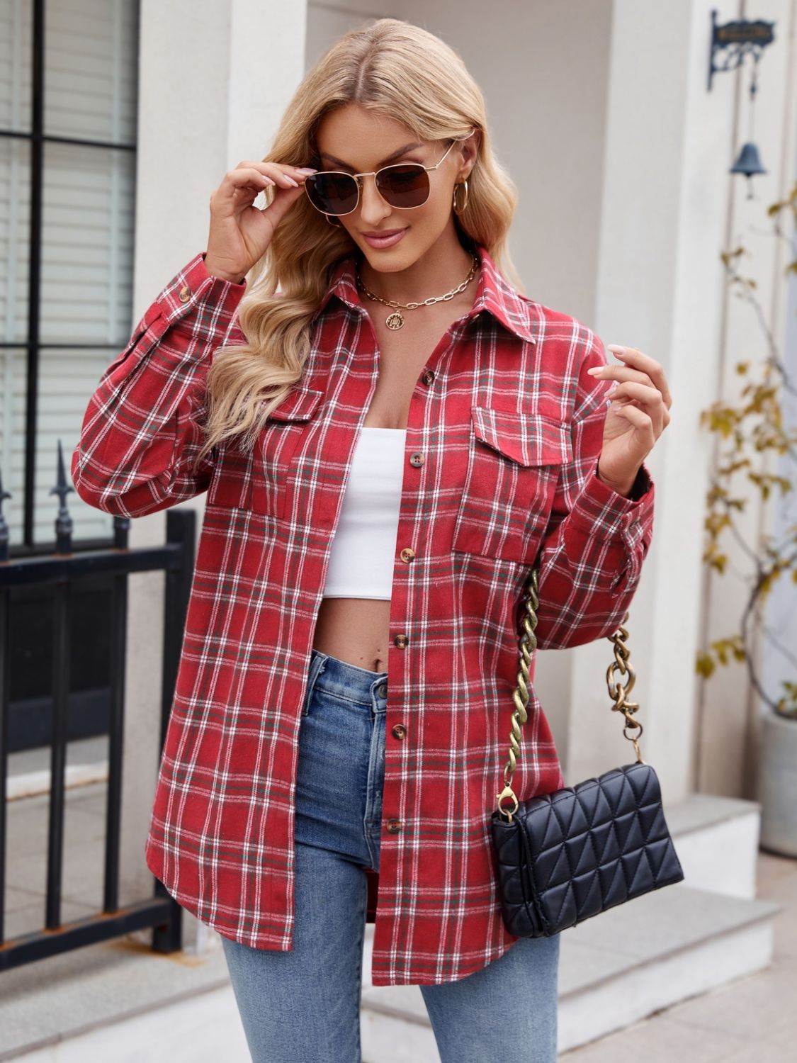 Classic Plaid Button-Down Shirt