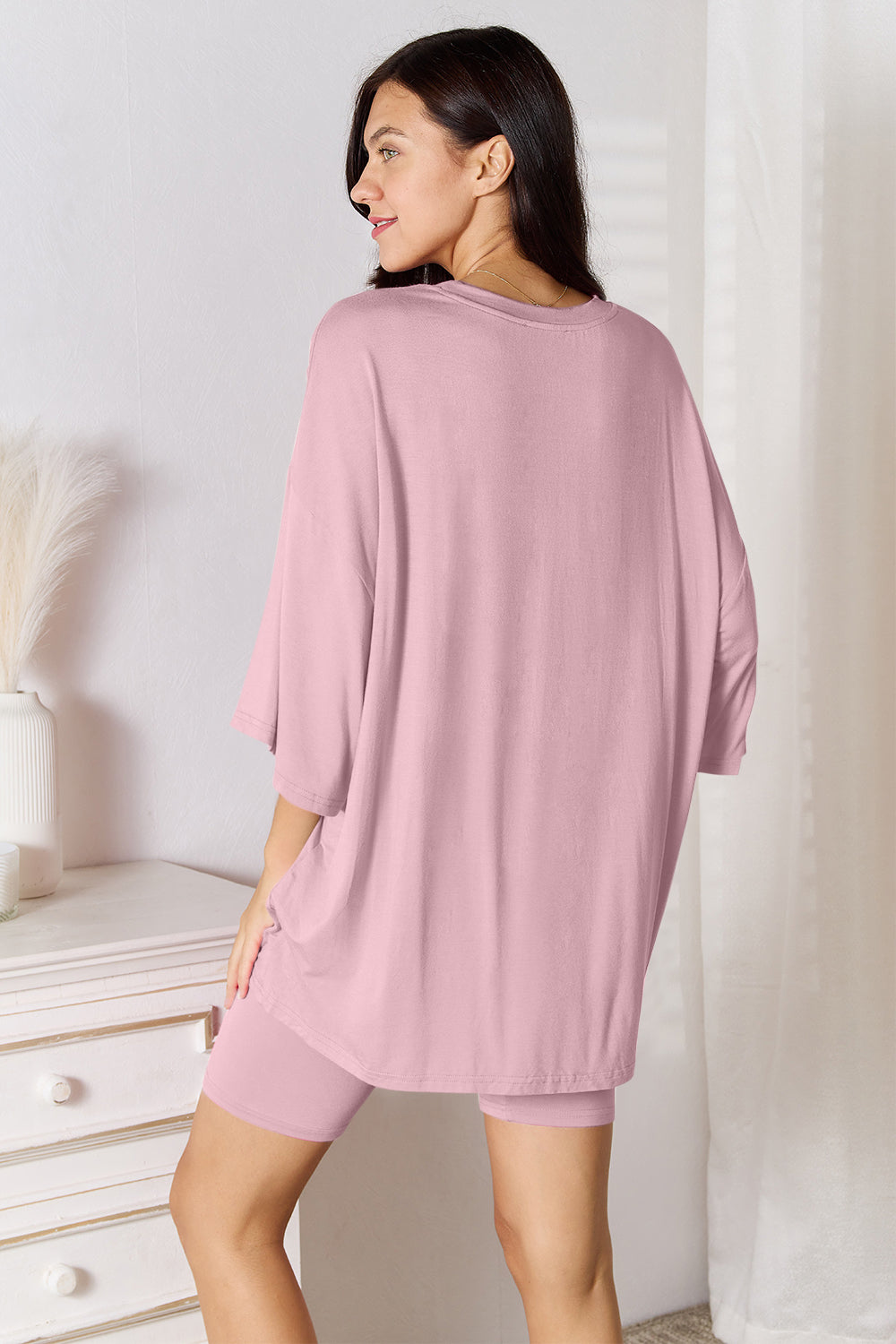 Soft Rayon Lounge Set with 3/4 Sleeves