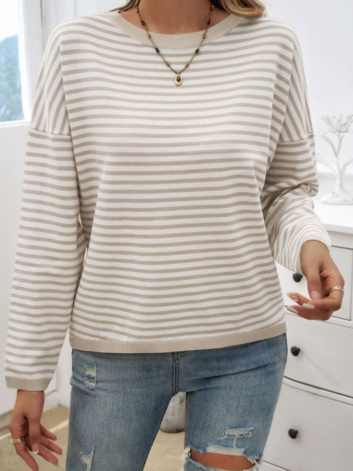 Women's Oversized Striped Sweater