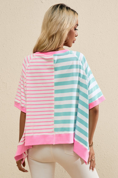 Women's Striped Contrast T-Shirt