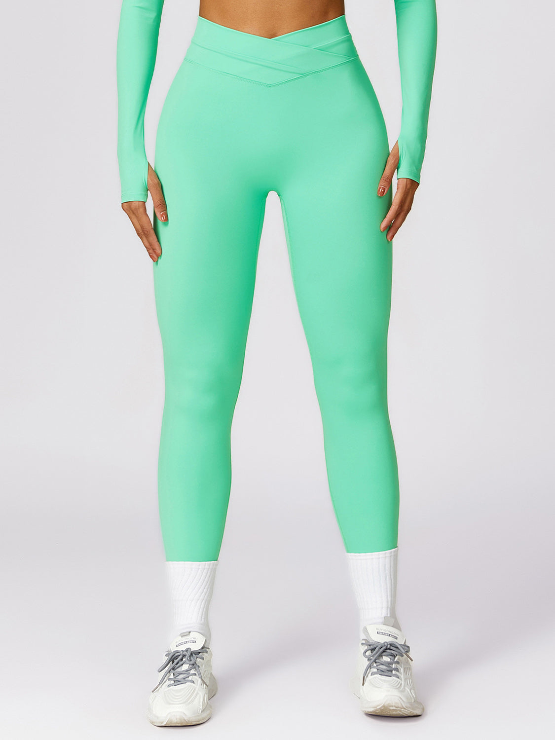 High Waist Active Leggings Neon Green